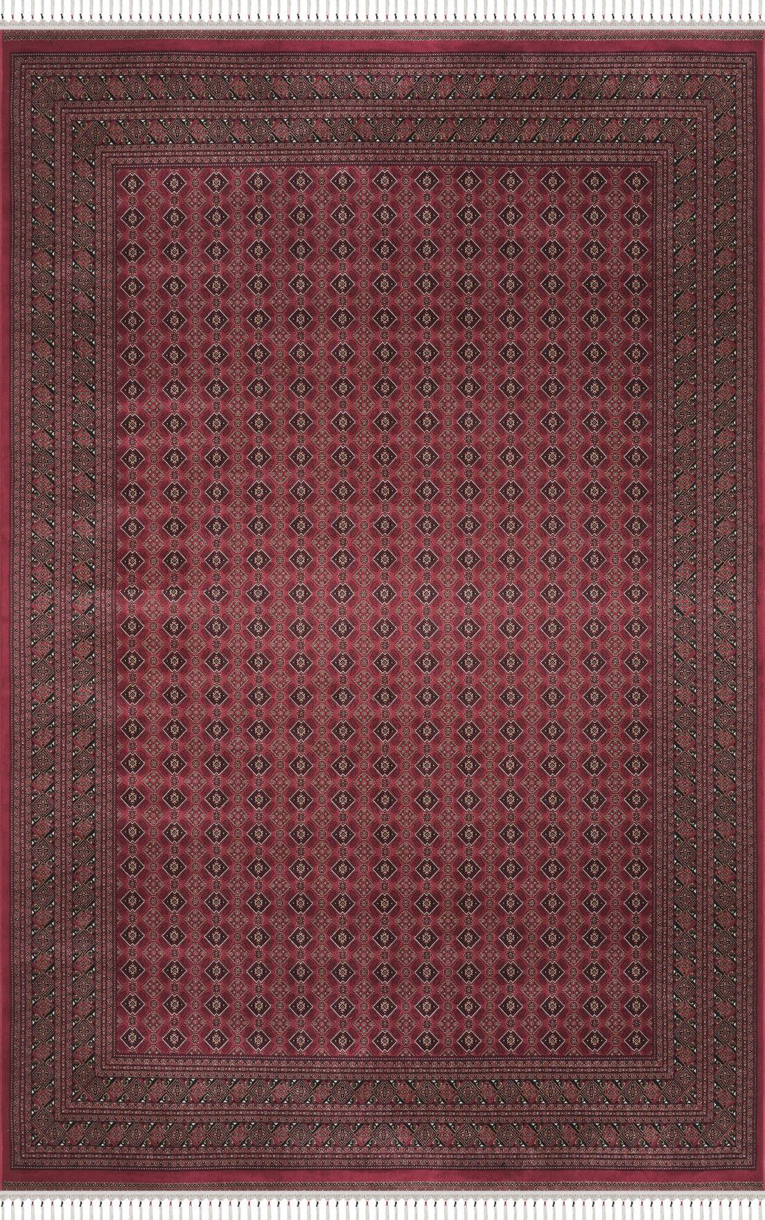 Burj 8751 Bordo - Modal İplikli Özel Tezgah Dokuma Salon Halısı